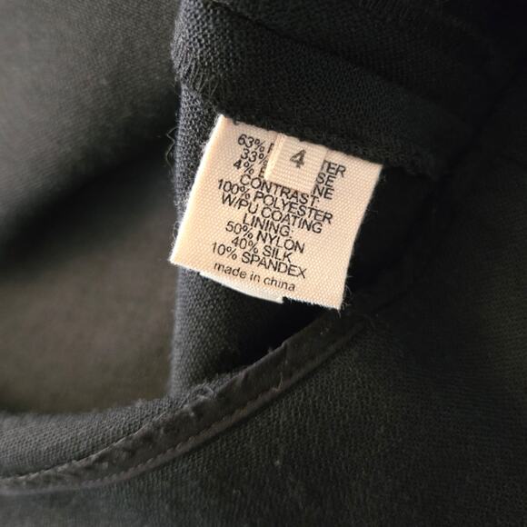 L'agence Black Crew Neck Sheath Midi Dress sz 4 - Picture 6 of 7